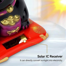 Solar Powered Happy Cat Beautiful with Arm Waves Wealth Cat (1 Pc / Mix Color) - dailyneed.life