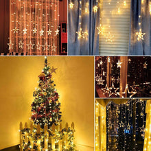12 Stars Curtain String Lights, Window Curtain Lights with 8 Flashing Modes Decoration for Festivals-11 - dailyneed.life