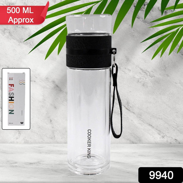 Outdoor Sport Glass Water Bottle With Steel Lid / 500 Ml Approx) - dailyneed.life