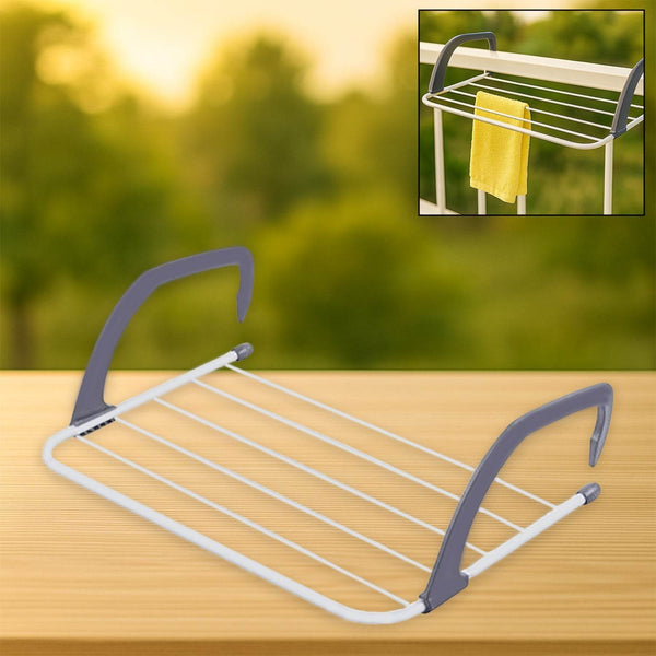 Metal Steel Folding Drying Rack for Clothes Balcony Laundry Hanger for Small Clothes Drying Hanger Metal Clothes Drying Stand, Socks and Plant Storage Holder Outdoor / Indoor Clothes-Towel Drying Rack Hanging on The Door Bathroom - dailyneed.life