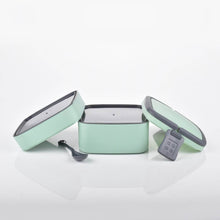 GREEN DOUBLE-LAYER PORTABLE LUNCH BOX STACKABLE WITH CARRYING HANDLE AND SPOON LUNCH BOX , Bento Lunch Box - dailyneed.life