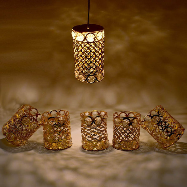 Antique Golden Jhoomer Chandelier – Diwali & Christmas Decor (1 Pc) - dailyneed.life