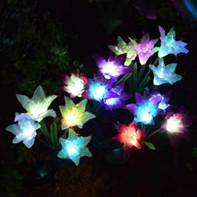 Waterproof Outdoor Solar Lily Flower Stake Lights ( Pack Of 2 pcs ) - dailyneed.life
