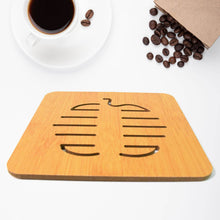 Square Bamboo Wood Table Place mat Hot Pot Cup Mat Tea Coaster(14×14 Cm / 1 Pc) - dailyneed.life