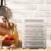 Plastic 6 Layer Wall-Mounted Food Organizer Rack (1 Set) - dailyneed.life