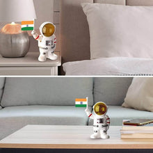 Solar Power Astronaut Ornament Moving Hand with Indian Flag (1 Pc) - dailyneed.life