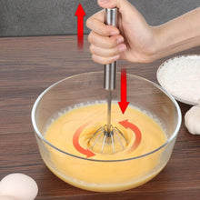 Medium Stainless Steel Egg Whisk, Hand Push Rotary Whisk Blender (1 Pc / 30 Cm) - dailyneed.life