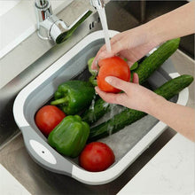 COLLAPSIBLE CUTTING BOARD WITH DISH TUB BASKET For Kitchen Use ( 1 Pcs ) - dailyneed.life