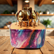 Unique Golden Egg Storage Modern Tableware Steak Knives Fork Flatware Set Royal Spoon Set Tableware Gold Cutlery Set Dishwasher Safe Mirror Finished With Gift Box for Halloween 24Pcs Set) - dailyneed.life