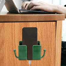 Wall-Mounted Mobile Charging Holder with Dual Hooks (1 Pc) - dailyneed.life
