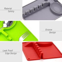 4-Slots Silicone Multifunctional Spoon Holders Fork Spatula Rack (1 Pc) - dailyneed.life