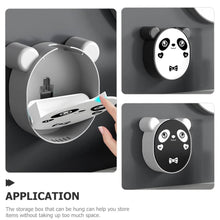 Plastic Cute Panda Soap Box – Wall Mounted Flip-Top Drain Soap Case (1 Pc) - dailyneed.life