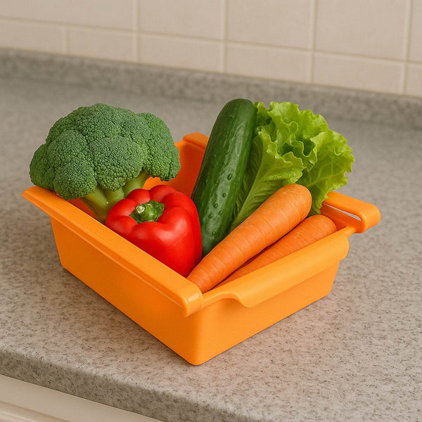 Adjustable Sliding Refrigerator Storage Basket (1 Pc) - dailyneed.life