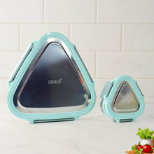 Ganesh Trinity 2-Piece Stainless Steel Triangle Lunch Box Set - dailyneed.life