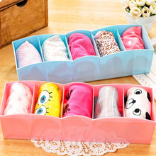 5 Compartments Socks / Handkerchief / Underwear Storage Box Socks Drawer Closet Organizer Storage Boxes (pack of 2) - dailyneed.life