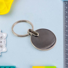 Sleek Black Round Metal Keychain (1 Pc) - dailyneed.life