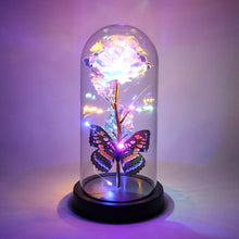 LED Light-Up Eternal Rose with Butterfly in Transparent Dome (1 Pc / Battery not Included) - dailyneed.life