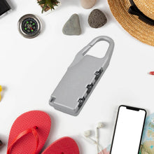 Silver Tone Motorcycle Bike Helmet Lock Portable 3 Digit Security Resettable Lock Anti-Theft Luggage Lock - dailyneed.life