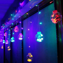 12 Wish Balls Window Curtain String Lights with 8 Flashing Modes Decoration for Home Decoration, Diwali & Wedding LED Christmas Light Indoor and Outdoor Light ,Festival Decoration (Plastic, Multi Color) - dailyneed.life