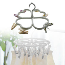 Heart Shape Cloth Drying Rack with 8 Clips for Socks, Baby Clothes, Towels - dailyneed.life