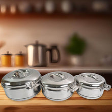 Royal Unique Hot Pot Stainless Steel Insulated Serving Casserole with Lid & Handle (3 pcs Set) - dailyneed.life