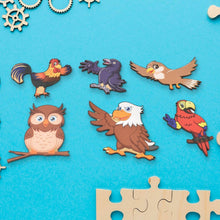 Wooden Bird Puzzle Learning Educational Board (1 Set / 28×20 Cm) - dailyneed.life
