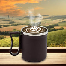Coffee Mug with Lid and Handle-Plastic Covered Stainless Steel Mug (Random Color, Approx 200 ML) - dailyneed.life