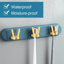 Toothbrush Holder Plastic Bathroom Accessories Organizer Wall Mounted Hanging Mount Shelf & Hooks (1pc) - dailyneed.life