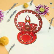 Handcrafted Wooden Decorative Diya Stand (1 Pc) - dailyneed.life