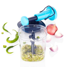 6 Blades Manual Hand-Press Vegetable Chopper (1100 ML / Mix Color) - dailyneed.life