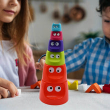 Monster Cups - Activity Toy for Babies 5+ Months Plastic Multicolor Infant & Preschool Toys Develops Motor & Reasoning Skills Birthday Gifts for Boys Girls Age 5+ Months Kids (1 Set) - dailyneed.life