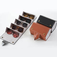 5 Slots Sunglasses Organizer Box, Glass Holder Box, spectacle case of sunglasses, Specs case, Foldable Travel Glasses Case Storage (1 Pc) - dailyneed.life