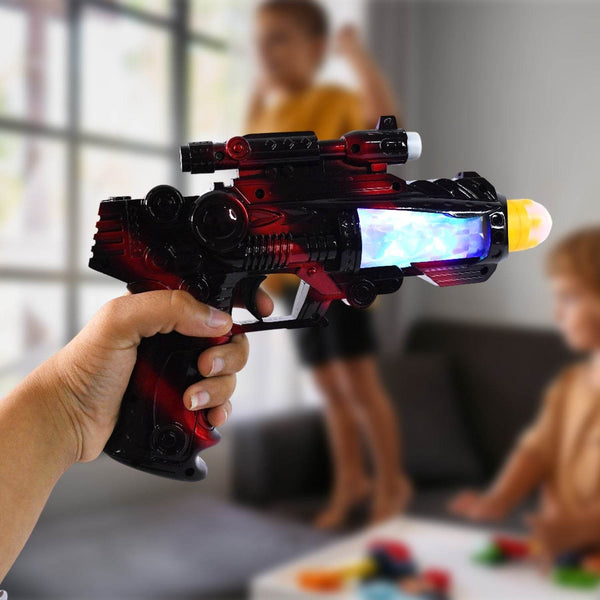 TTG LED Flashing Sound Laser Toy Gun – Battery Operated Space Gun with Lights & Music - dailyneed.life