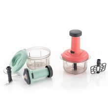 2-in-1 Push Chopper 800ml with Stainless Steel Blade for Quick Food Prep - dailyneed.life