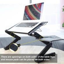 Modern Style Portable Adjustable Foldable Laptop Holder Notebook Desks Lap PC Folding Desk Table Vented Stand 2 Built in Cooling Fans - dailyneed.life
