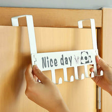 Heavy-Duty Carbon Steel Door Hook Hanger Rack (1 pc / 6 Hook / White) - dailyneed.life