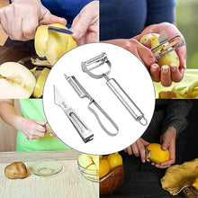 3 In 1 Stainless Steel Vegetable and Fruit Peeler Set (3 Pcs Set) - dailyneed.life