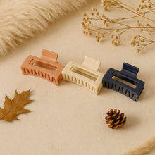 Matte Finish Rectangle Hair Claw Clip for Women and Girls – Assorted Color Pack – 12 Pc - dailyneed.life