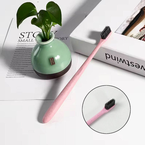 Soft Toothbrush With Toothbrush Cover Cleaner Scraper for Men and Women, Kids, Adults Plastic Toothbrush Cover / Case / Holder (1 Pc / Mix Color) - dailyneed.life