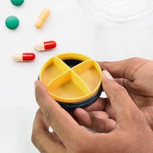 Portable Round Shape 4 Compartments Pill Box (1 Pc / With Color Box) - dailyneed.life