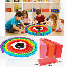 120Pc Dominoes Blocks Set Multicolor Wooden Toy Building Indoor Game Toy. - dailyneed.life