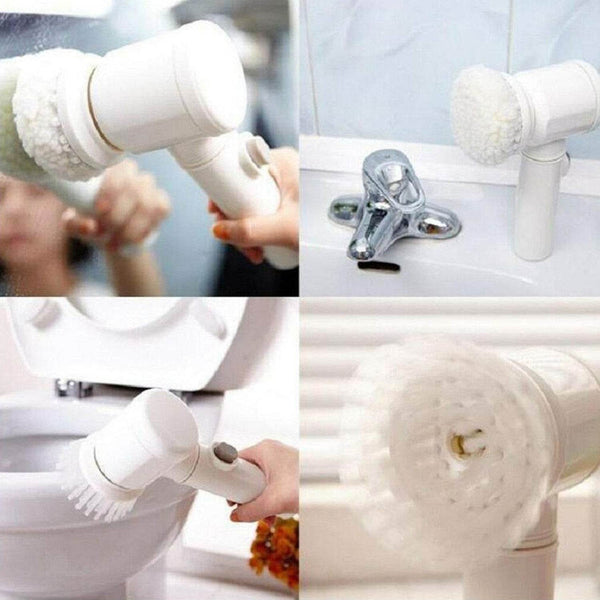 Portable Electric Cleaning Brush with 3 Replaceable Brush Heads (5 In 1) - dailyneed.life