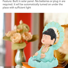 Plastic Solar Powered Moving Head Sitting Action Buddha Statue (1 Pc / Mix Color) - dailyneed.life