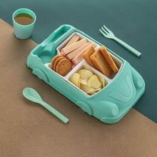 Kid's Car Shaped Plates Cup / Lunch Box Dinnerware Set (4 Pcs Set / 1000 ML Lunch Box) - dailyneed.life