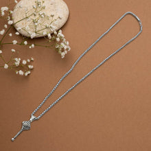 Silver Chain With Gada Pendant / Locket (1 Pc) - dailyneed.life