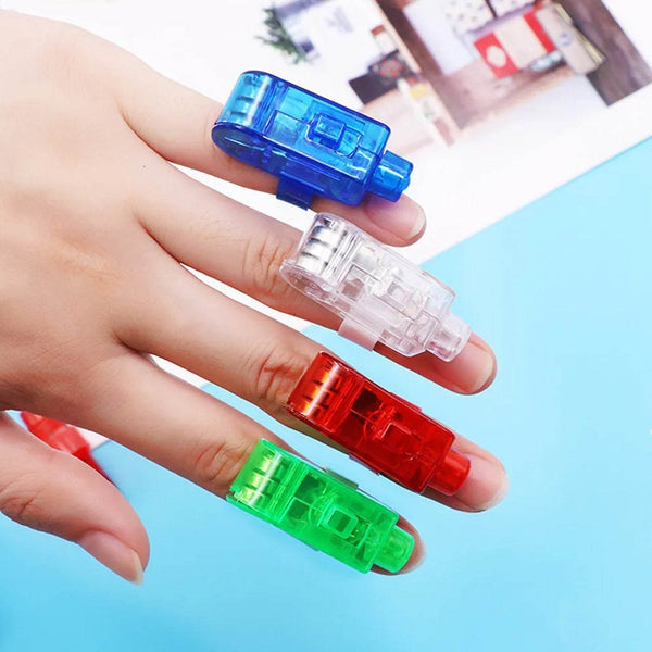 Light up Finger Tips, Clear Mini Rings, LED Glow Ring with Elastic Band (1 Pc) - dailyneed.life