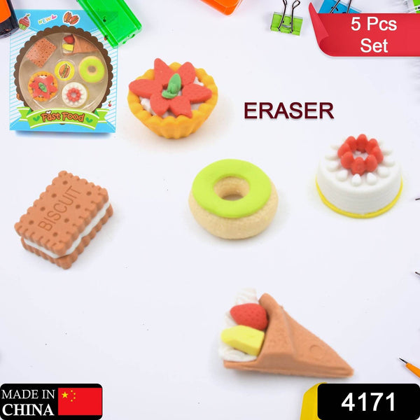 3D Fast Food Erasers Set, Cute Mini Colorful Erasers for Kids Gift & School (5 Pcs) - dailyneed.life