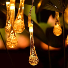 Decorative LED Lighting Chain with Crystal Water Drop Bulbs Approx 3 Mtr (1 Pc) - dailyneed.life