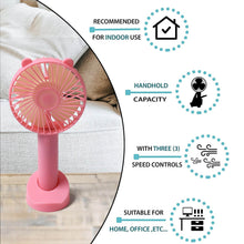 Portable Classic Hand Fan - 3-Speed Table Fan for Personal Desk, Suitable for Office, School, and Home Use (Battery Not Included) - dailyneed.life