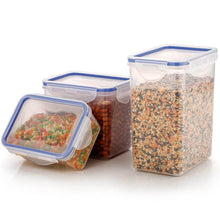 Rectangle Food Storage Containers: Airtight, Leak-Proof Lids (3-Pack, Clear ABS) - dailyneed.life